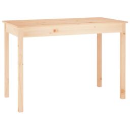 Berkfield Home Dining Table 110x55x75 cm Solid Wood Pine in Brown - Size: 110 x 55 x 75 cm - thumbnail 2
