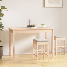 Berkfield Home Dining Table 110x55x75 cm Solid Wood Pine in Brown - Size: 110 x 55 x 75 cm