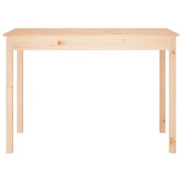 Berkfield Home Dining Table 110x55x75 cm Solid Wood Pine in Brown - Size: 110 x 55 x 75 cm - thumbnail 3