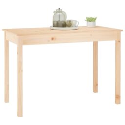 Berkfield Home Dining Table 110x55x75 cm Solid Wood Pine in Brown - Size: 110 x 55 x 75 cm - thumbnail 6
