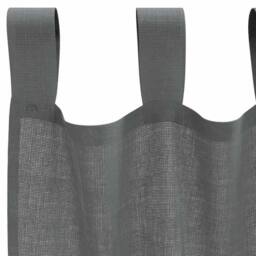 Berkfield Home Voile Curtains with Loops 2 pcs Dark Grey 140x260 cm - thumbnail 5