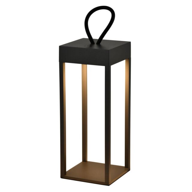 Harper Living Portable LED Outdoor Light, Rechargeable battery, IP54, Dimmable, Sand Black Finish - image 1
