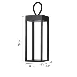 Harper Living Portable LED Outdoor Light, Rechargeable battery, IP54, Dimmable, Sand Black Finish - thumbnail 6