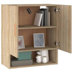 Berkfield Home Wall Cabinet Sonoma Oak 60x31x70 cm Engineered Wood in Brown - Size: 60 x 31 x 70 cm - thumbnail 4
