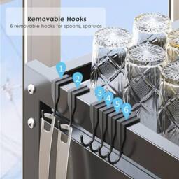 Dprodo Over the Sink Dish Drainer Drying Rack in Jet Black - Size: 1 Pack - thumbnail 8