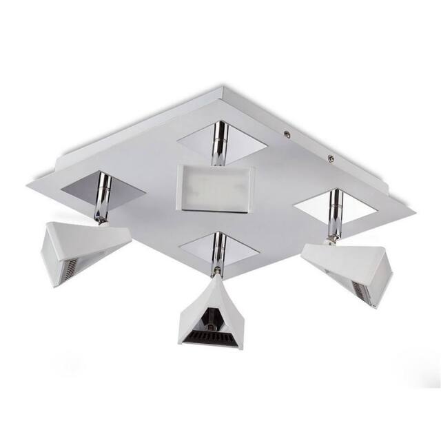 Netlighting Filippo Spot Light 4 Light LED Square 20W 1750lm White Chrome - image 1