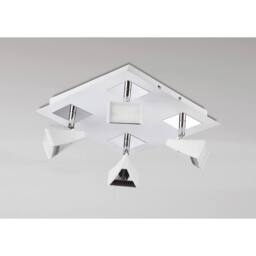 Netlighting Filippo Spot Light 4 Light LED Square 20W 1750lm White Chrome - thumbnail 2