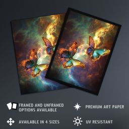 "Artery8 Universe String Theory Cosmic Butterflies Dance Wall Art Print - Size: W12"" x H16""" - thumbnail 2
