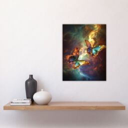 "Artery8 Universe String Theory Cosmic Butterflies Dance Wall Art Print - Size: W12"" x H16""" - thumbnail 4