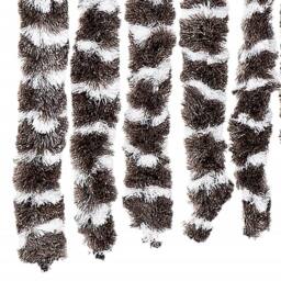 Berkfield Home Soft Fly Curtain Brown & White 100x230 cm Chenille - thumbnail 6