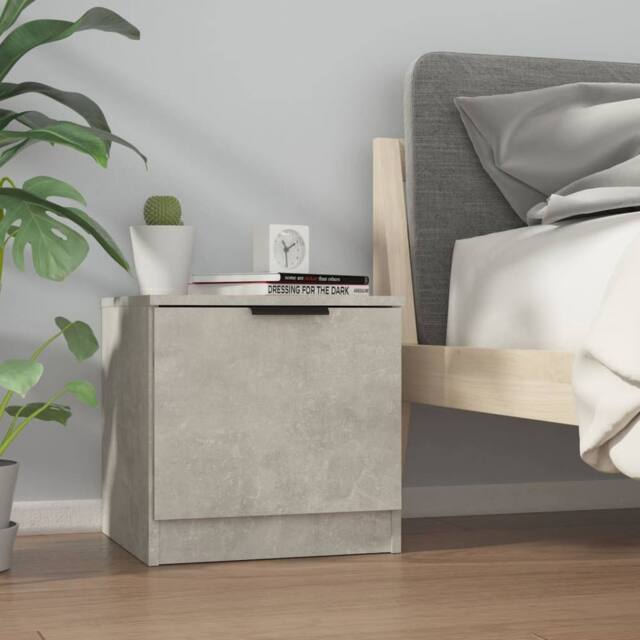 Berkfield Home Decorative Bedside Cabinets 2 pcs Concrete Grey 40x39x40 cm - Size: 40 x 39 x 40 cm - image 1
