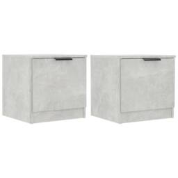 Berkfield Home Decorative Bedside Cabinets 2 pcs Concrete Grey 40x39x40 cm - Size: 40 x 39 x 40 cm - thumbnail 3