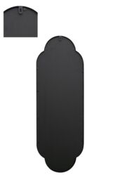 MirrorOutlet Black Metal Framed Double Arched Oval Garden Wall Mirror 102 X 35.5CM - Size: 1 Pack - thumbnail 4