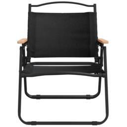 Berkfield Home Camping Chairs 2 pcs Black 54x43x59cm Oxford Fabric - Size: 54 x 43 x 59 cm - thumbnail 4