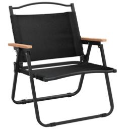 Berkfield Home Camping Chairs 2 pcs Black 54x43x59cm Oxford Fabric - Size: 54 x 43 x 59 cm - thumbnail 3