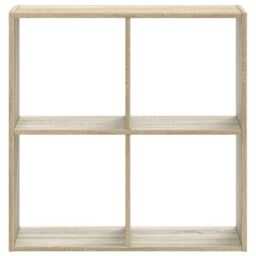 Berkfield Home Bookcase Sonoma Oak 68.5x32x68.5 cm Engineered Wood in Brown - thumbnail 4