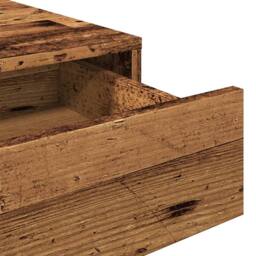 Berkfield Home Durable Desk Old Wood 101x50x76.5 cm Engineered Wood in Brown - thumbnail 9