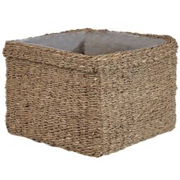Wyld and Coco Natural Seagrass Planter Set of 3 - 23x34 cm 27x36 cm 30x45 cm in Brown - Size: Large - thumbnail 6