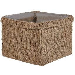 Wyld and Coco Natural Seagrass Planter Set of 3 - 23x34 cm 27x36 cm 30x45 cm in Brown - Size: Large - thumbnail 7