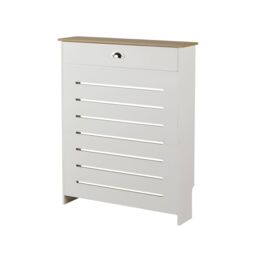 Home Source Batley Radiator Cover Grill Shelf Cabinet With Drawer MDF Modern White - thumbnail 8
