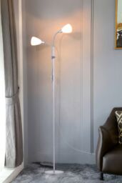 Living and Home Modern 2 Head Standing Floor Lamp for Living Room - thumbnail 3