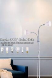 Living and Home Modern 2 Head Standing Floor Lamp for Living Room - thumbnail 6