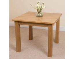 Thats Furniture Oslo 90 x 90 cm Oak Small Dining Table & 4 Lola Leather Chairs in Brown - thumbnail 4
