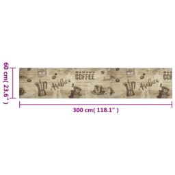 Berkfield Home Kitchen Rug Washable Coffee Brown 60x300 cm Velvet - thumbnail 5