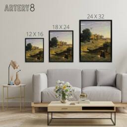 "Artery8 Camille Corot Hagar & Her Son in the Wilderness Framed Canvas Art - Size: W12"" x H16""" - thumbnail 4