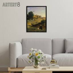 "Artery8 Camille Corot Hagar & Her Son in the Wilderness Framed Canvas Art - Size: W12"" x H16""" - thumbnail 3