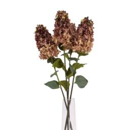 Wyld Haus Set of 3 Burgundy Spear Hydrangea Artificial Stems - thumbnail 2