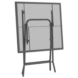 Berkfield Home 3 Piece Garden Dining Set Expanded Metal Mesh Anthracite in Black - thumbnail 6