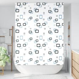 Berkfield Home Shower Roller Blind 160x240 cm Fabric Width 156 cm in White - thumbnail 2
