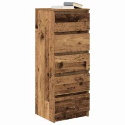 Berkfield Home Sideboard with Drawers Old Wood 37.5x35x99 cm Engineered Wood in Brown - thumbnail 4