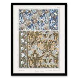"Artery8 Snowdrops Nouveau Floral Patterns Vintage Framed Wall Art Print Verneuil - Size: W12"" x H16""" - thumbnail 1