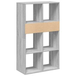 Berkfield Home Book Cabinet Grey Sonoma 66x31x112 cm Engineered Wood - Size: 66 x 31 x 112 cm - thumbnail 6