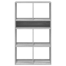 Berkfield Home Book Cabinet Grey Sonoma 66x31x112 cm Engineered Wood - Size: 66 x 31 x 112 cm - thumbnail 4