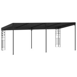 Berkfield Home Wall-mounted Gazebo 6x3x2.5 m Anthracite in Black - thumbnail 1