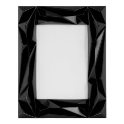 Orsina Prisma Black 5x7 Photo Frame, Geometric Wire Design With Matte Black Finish, Freestanding Or Wall-Mounted - thumbnail 1