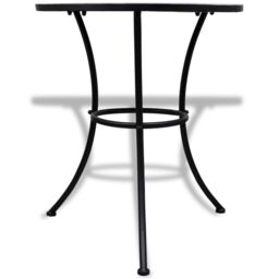 Berkfield Home Bistro Table Blue & White 60 cm Mosaic - thumbnail 2