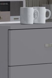 FWStyle 4 Drawer Chest Of Drawers Matt Grey Finish Tunis - thumbnail 3