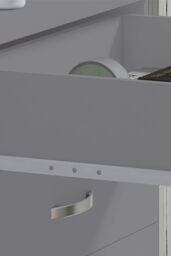 FWStyle 4 Drawer Chest Of Drawers Matt Grey Finish Tunis - thumbnail 5