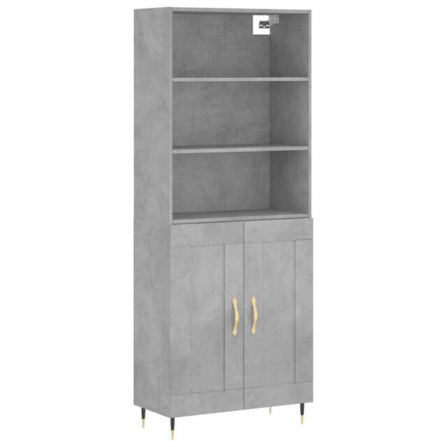 Berkfield Home Highboard Concrete Grey 69.5x34x180 cm Engineered Wood - image 1