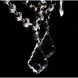 Berkfield Home Chandelier with 2800 Crystals E14 in White - thumbnail 3