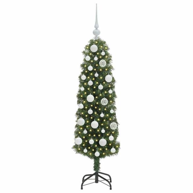 Berkfield Home Stunning Artificial Christmas Tree with 150 LEDs with Stand Green - image 1