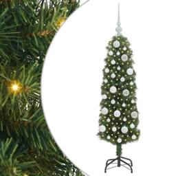 Berkfield Home Stunning Artificial Christmas Tree with 150 LEDs with Stand Green - thumbnail 3