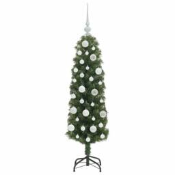 Berkfield Home Stunning Artificial Christmas Tree with 150 LEDs with Stand Green - thumbnail 4