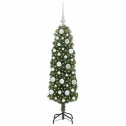 Berkfield Home Stunning Artificial Christmas Tree with 150 LEDs with Stand Green - thumbnail 1