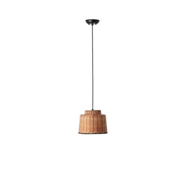 Netlighting Saipan Black Rattan Dome Pendant Lamp 2700K - image 1