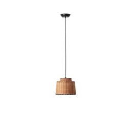 Netlighting Saipan Black Rattan Dome Pendant Lamp 2700K